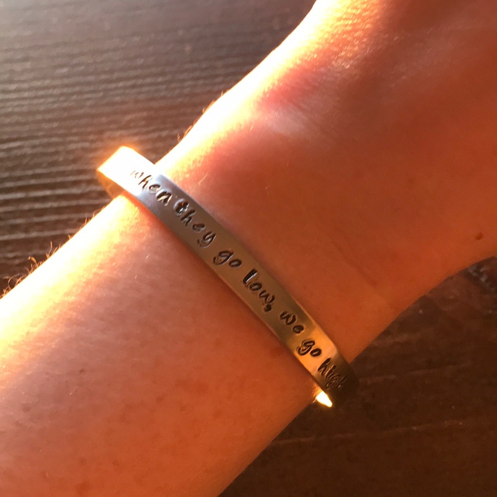 “When They Go Low, We Go High” Bracelet - Picture 3 of 3